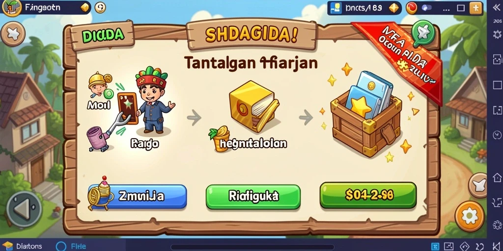 Level yang menantang dengan misi seru setiap harinya.