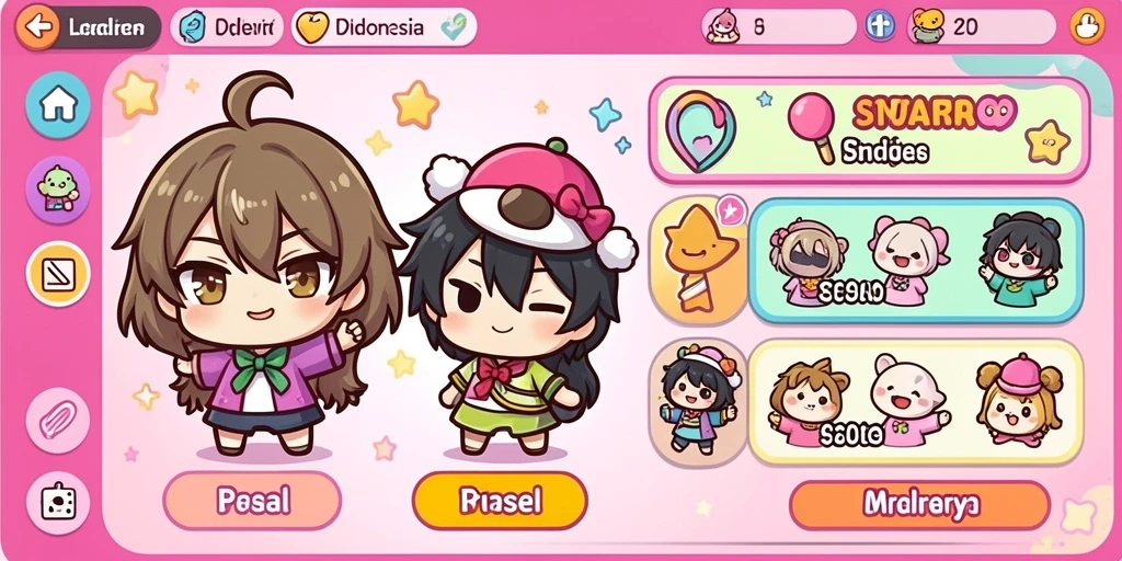 Interaksi sosial dengan teman di dalam game.